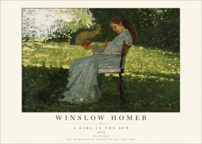 Winslow Homer A Girl in the Sun No3 - Poszter