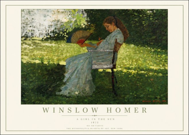 Winslow Homer A Girl in the Sun No5 - Poszter