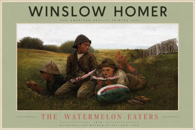 Winslow Homer The Watermelon Eaters No2 - Poszter