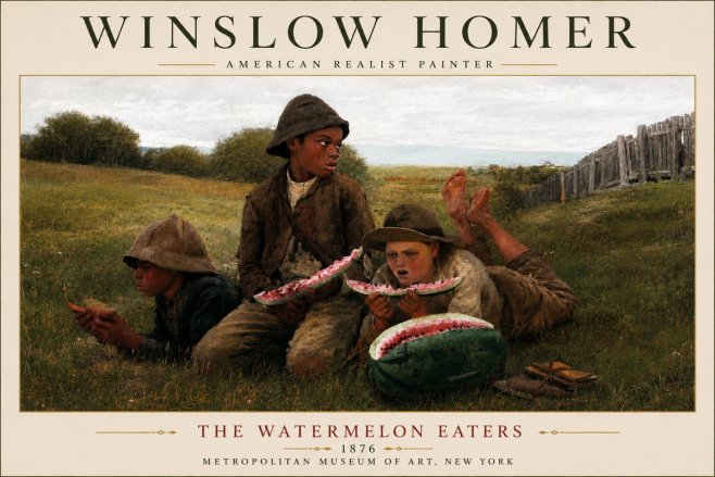 Winslow Homer The Watermelon Eaters No4 - Poszter