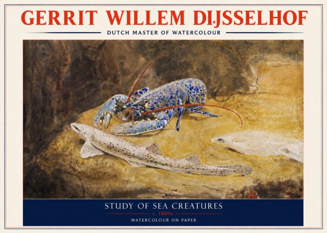 Gerrit Willem Dijsselhof Study of Sea Creatures No3 - Poszter