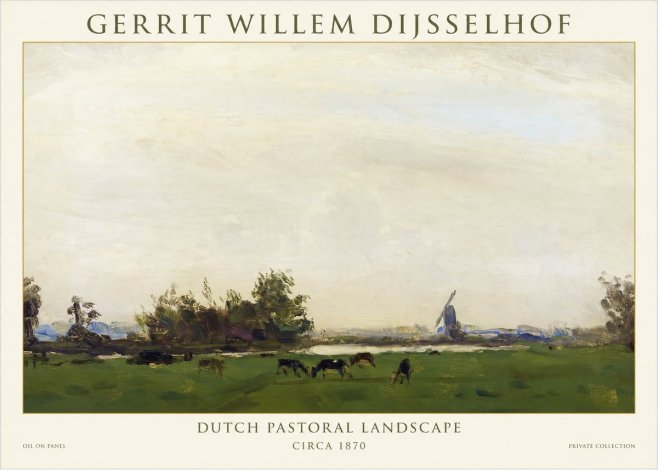 Gerrit Willem Dijsselhof Dutch Pastoral Landscape No1 - Poszter
