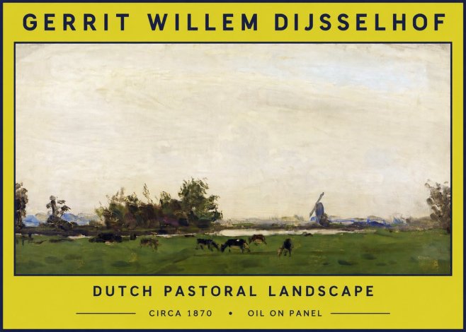 Gerrit Willem Dijsselhof Dutch Pastoral Landscape No5 - Poszter