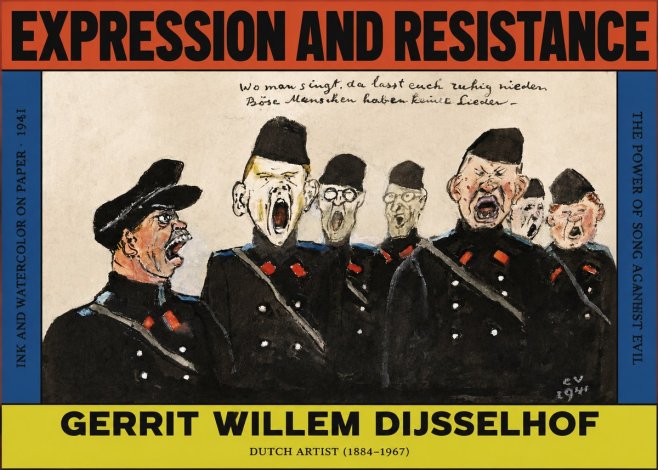 Gerrit Willem Dijsselhof Where Men Sing, There You May Rest in Peace; Evil People Have No Songs. No2 - Poszter