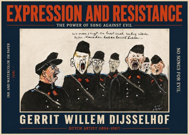 Gerrit Willem Dijsselhof Where Men Sing, There You May Rest in Peace; Evil People Have No Songs. No5 - Poszter