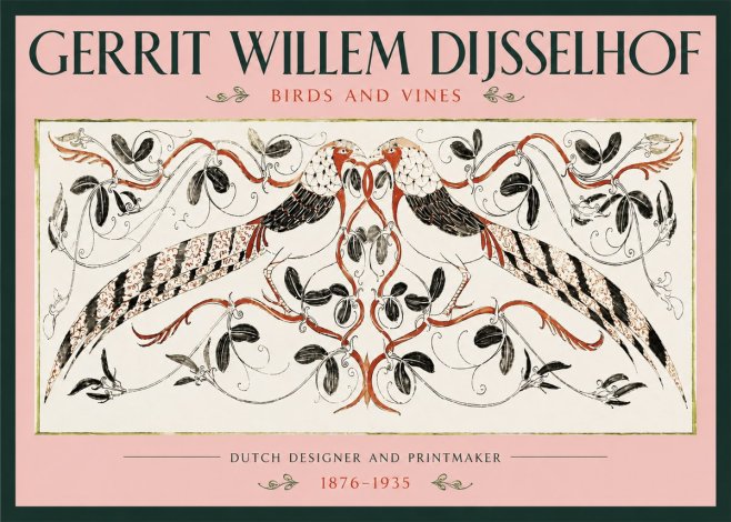 Gerrit Willem Dijsselhof Ornamental Design with Birds and Foliage No3 - Poszter