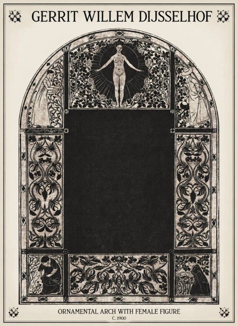Gerrit Willem Dijsselhof Ornamental Composition - Design for a Printed Panel No2 - Poszter