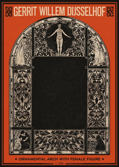 Gerrit Willem Dijsselhof Ornamental Composition - Design for a Printed Panel No3 - Poszter