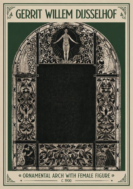 Gerrit Willem Dijsselhof Ornamental Composition - Design for a Printed Panel No4 - Poszter