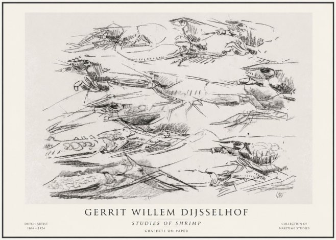 Gerrit Willem Dijsselhof Studies of Birds in Motion No6 - Poszter