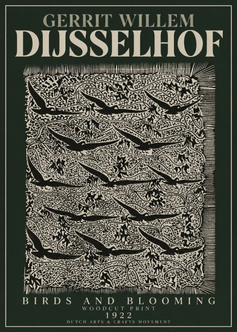 Gerrit Willem Dijsselhof Decorative Design No4 - Poszter