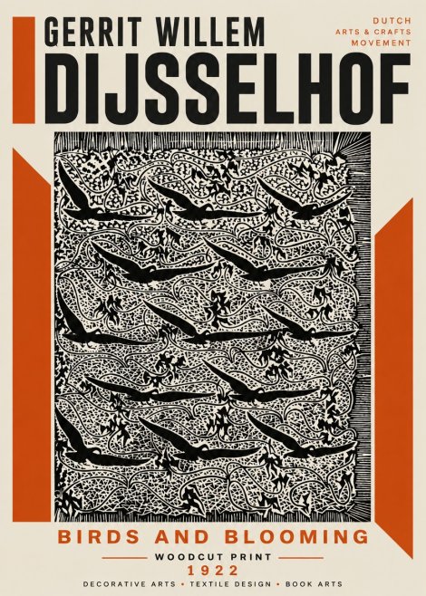 Gerrit Willem Dijsselhof Decorative Design No6 - Poszter