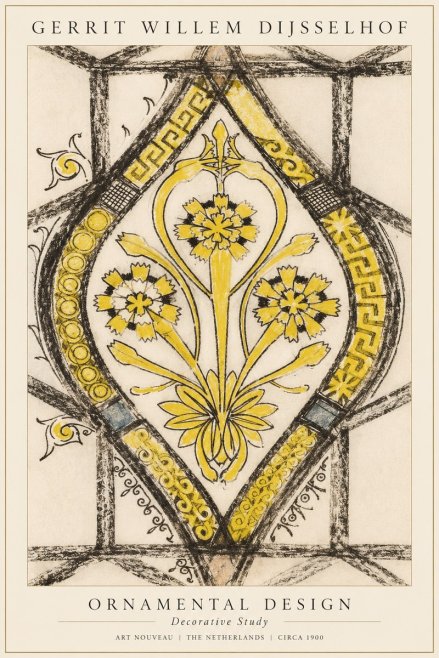 Gerrit Willem Dijsselhof Ornamental Design No5 - Poszter