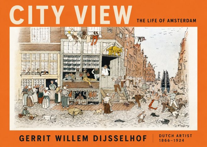 Gerrit Willem Dijsselhof Street Scene in Amsterdam No3 - Poszter