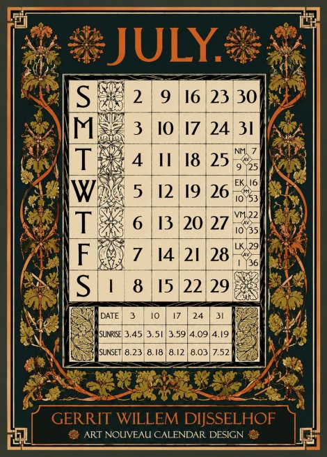 Gerrit Willem Dijsselhof July. No5 - Poszter
