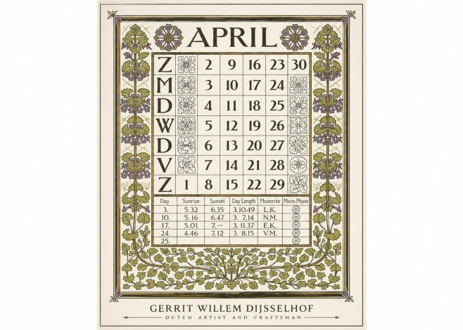 Gerrit Willem Dijsselhof April No1 - Poszter
