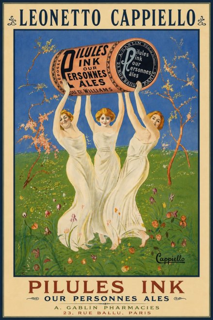 Leonetto Cappiello Pilules Ink Our Personnes Ales No5 - Poszter