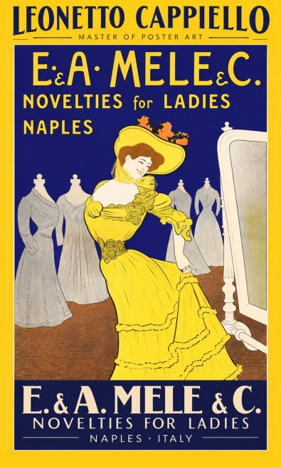 Leonetto Cappiello E.&a. Mele & C. Novelties for Ladies Naples No2 - Poszter