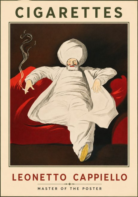 Leonetto Cappiello Cigarettes No2 - Poszter