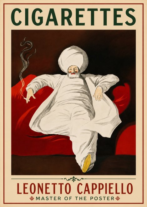 Leonetto Cappiello Cigarettes No4 - Poszter