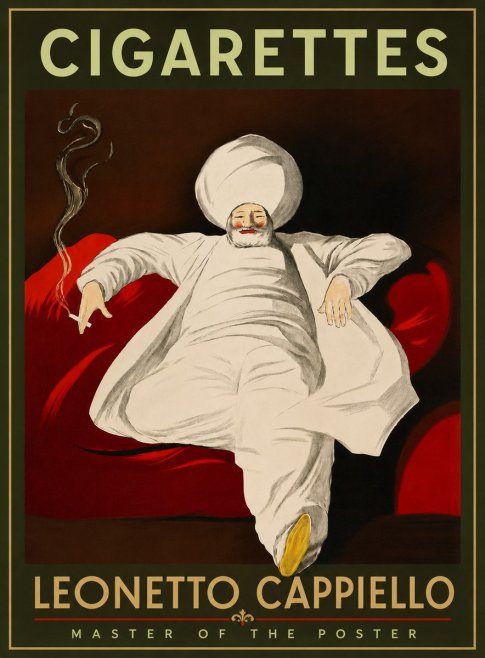 Leonetto Cappiello Cigarettes No5 - Poszter