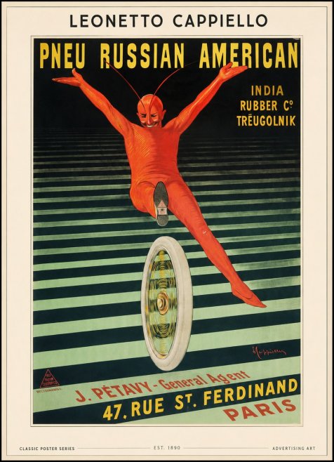 Leonetto Cappiello Pneu Russian American No1 - Poszter