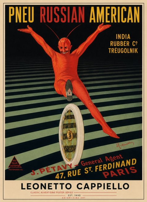 Leonetto Cappiello Pneu Russian American No4 - Poszter