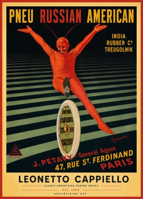 Leonetto Cappiello Pneu Russian American No5 - Poszter