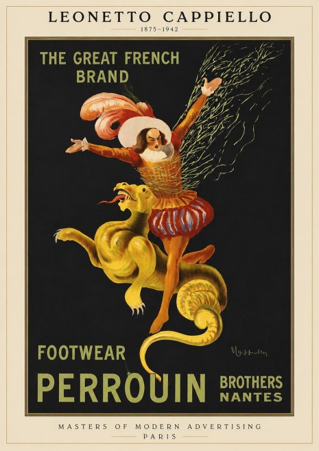 Leonetto Cappiello Footwear Perrouin No1 - Poszter