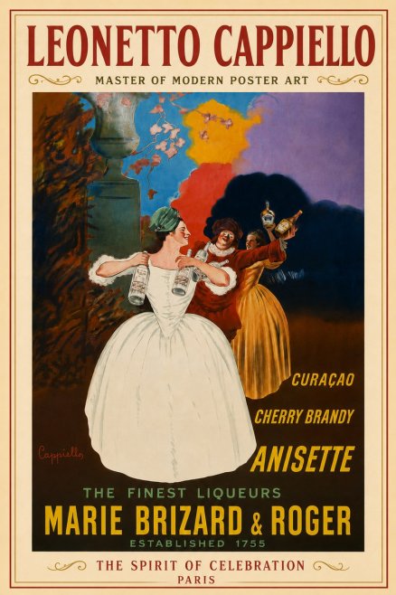 Leonetto Cappiello Marie Brizard & Roger - the Finest Liqueurs No5 - Poszter