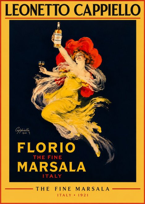 Leonetto Cappiello Florio the Fine Marsala No5 - Poszter
