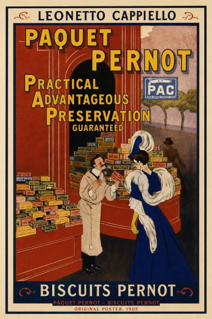 Leonetto Cappiello Paquet Pernot – Biscuits Pernot No3 - Poszter