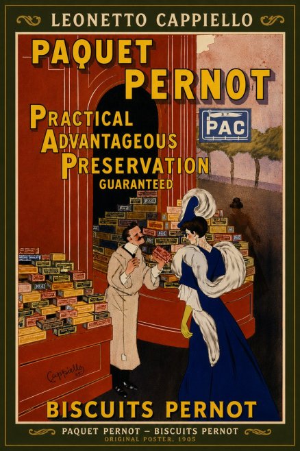 Leonetto Cappiello Paquet Pernot – Biscuits Pernot No6 - Poszter