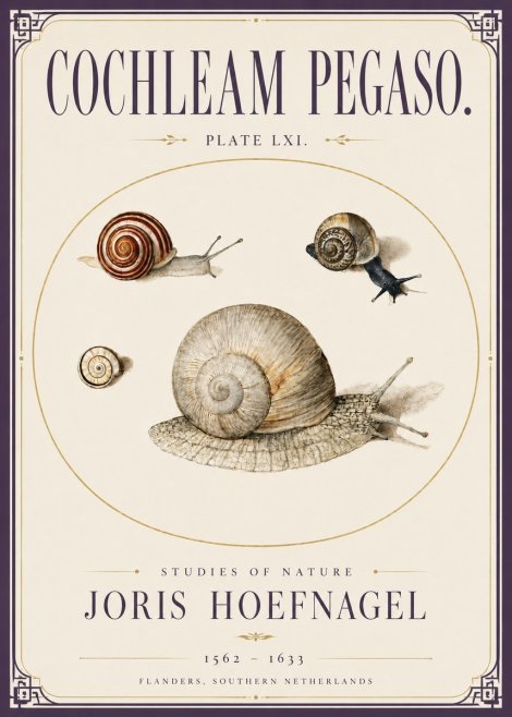 Joris Hoefnagel The Four Snails No5 - Poszter