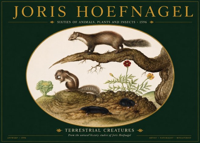 Joris Hoefnagel Terrestrial Creatures No2 - Poszter