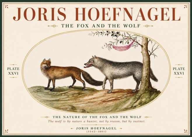 Joris Hoefnagel The Fox and the Wolf No6 - Poszter