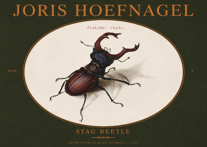Joris Hoefnagel Stag Beetle No2 - Poszter
