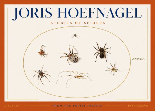 Joris Hoefnagel Studies of Spiders I No3 - Poszter
