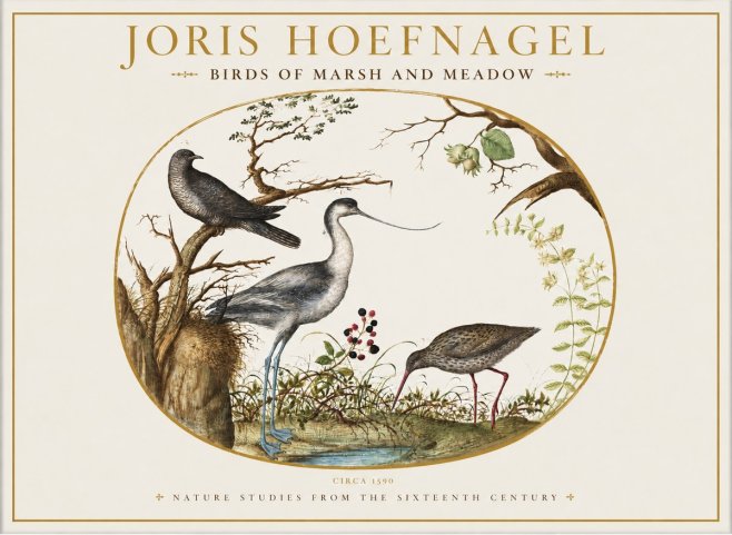 Joris Hoefnagel Birds of Marsh and Meadow No1 - Poszter