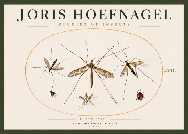 Joris Hoefnagel Studies of Insects II No3 - Poszter