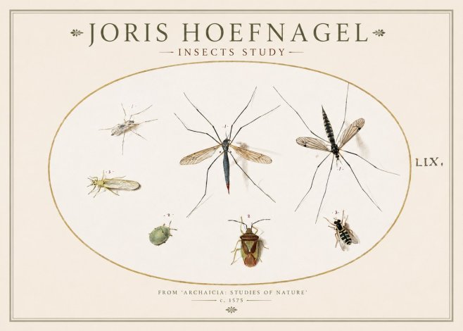 Joris Hoefnagel Insects Study I No1 - Poszter