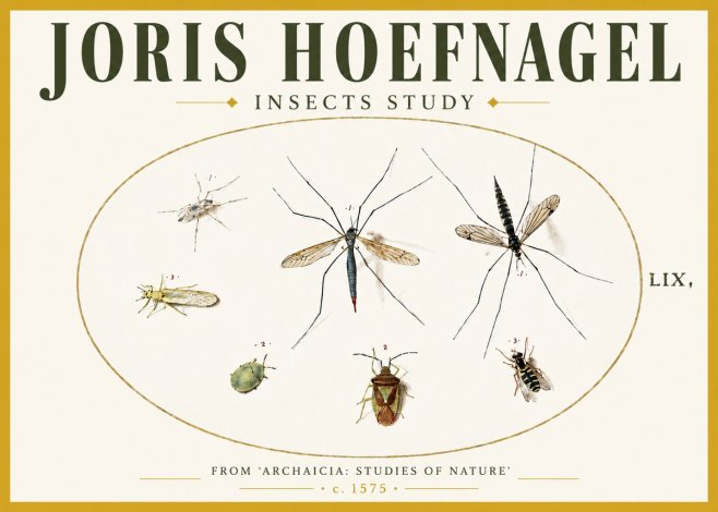Joris Hoefnagel Insects Study I No5 - Poszter