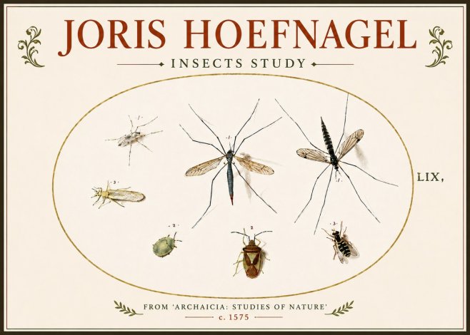 Joris Hoefnagel Insects Study I No6 - Poszter