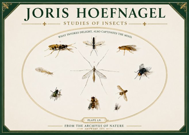Joris Hoefnagel Studies of Insects III No5 - Poszter