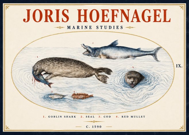 Joris Hoefnagel Marine Studies No5 - Poszter