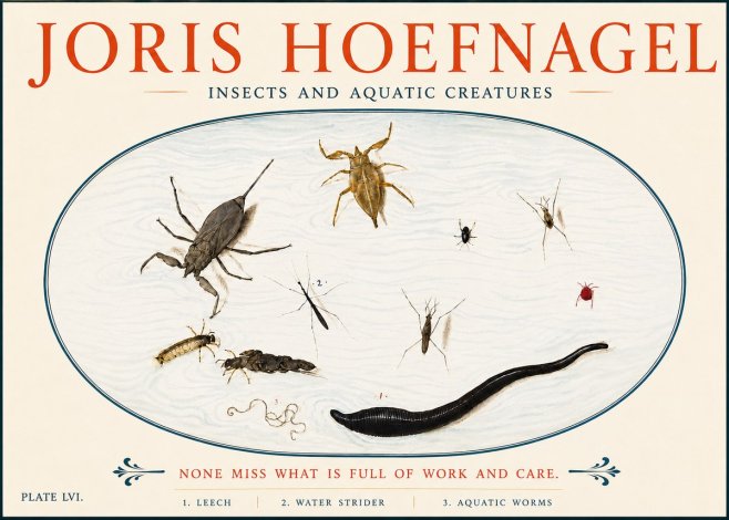 Joris Hoefnagel Insects and Aquatic Creatures No5 - Poszter