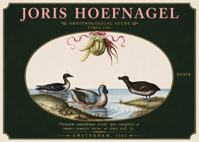 Joris Hoefnagel Ornithological Study No6 - Poszter