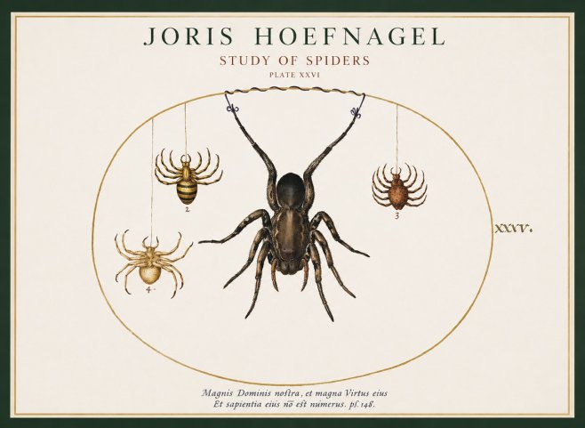 Joris Hoefnagel Study of Spiders No1 - Poszter