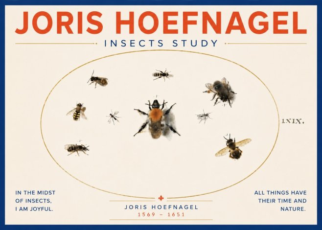 Joris Hoefnagel Insects Study II No4 - Poszter
