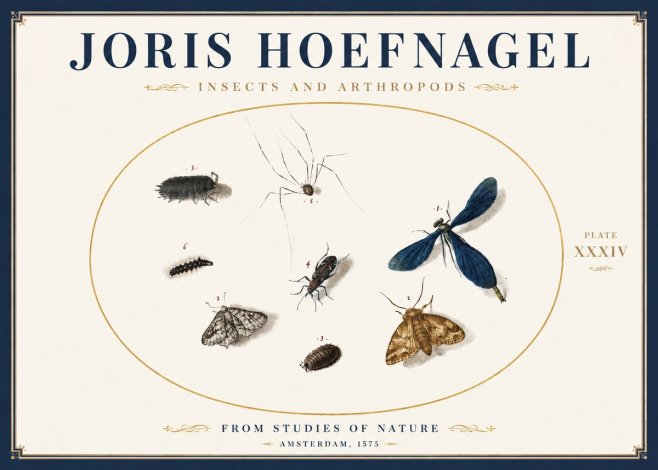 Joris Hoefnagel Insects and Arthropods No4 - Poszter